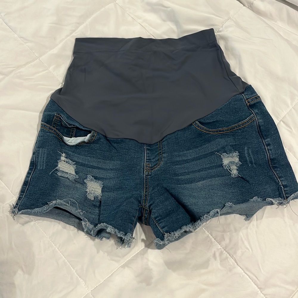 Size Small Denim Maternity Shorts